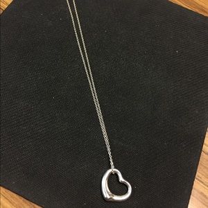 Authentic Tiffany Elsa Peretti Open Heart Necklace